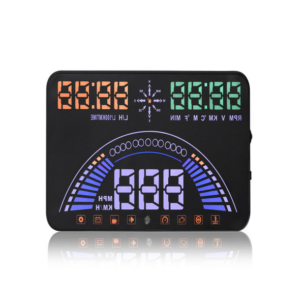 New 5.8 inch S7 Car HUD Head Up Display with OBD2 Interface Plug Play KM/h MPH Speeding Warning Combine OBD & GPS System Freely Switch