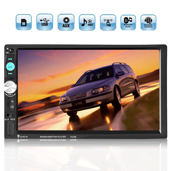 7 Inch Touch Screen 2 Din Car Radio Stereo Bluetooth AUX SD FM USB MP5 Player CMO_215