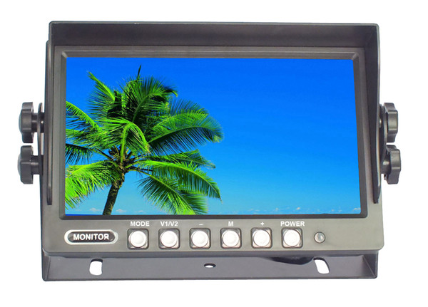 New 7 inch digital TFT panel car or bus or truck reversing monitor with 2 video inputs and built-in speaker