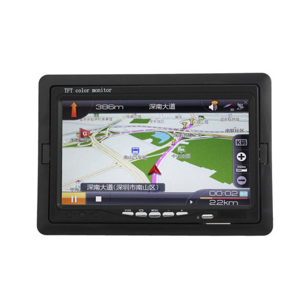 7 Inch Color TFT LCD Car Rearview Monitor with 2 video input