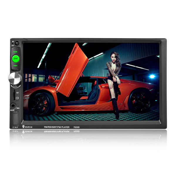 7023D 2Din 7'' HD 1024*600 Bluetooth Car Radio MP5 Player with Card Reader Radio Tuner support Camera Car Stereo MP5 Player