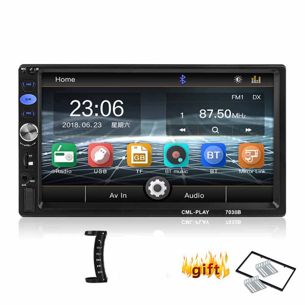 7038B Car audio 7 Inch 2 DIN autoradio Stereo Touch Screen Radio Video MP5 Player Support Bluetooth TF SD MMC USB FM Mirror link