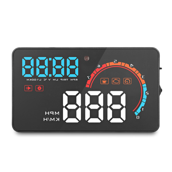 Car Head Up Display 4.0 inch OBD2 Car Windshield HUD with Speed KM/H MPH Engine RPM Water Temperature Voltage