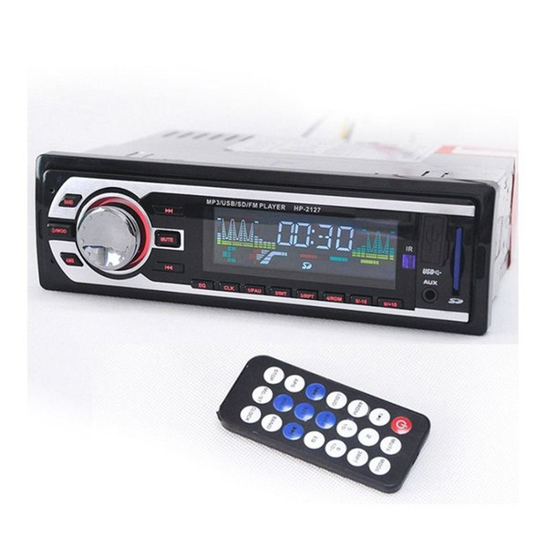 2127 Model Universal 1 Din Car Radio 1Din Car Audio Stereo FM SD MP3 Player AUX USB In-Dash Car Electronics with Remote Control