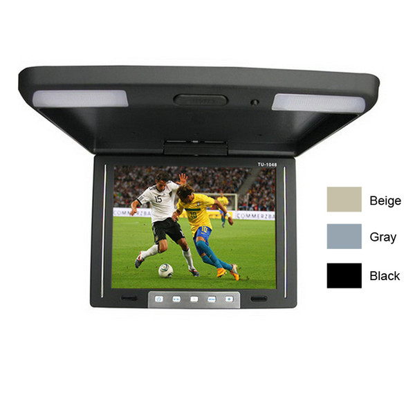 Car Video 10.4 Inch Roof Mounted TFT LCD Monitor 2-Way Video Input Flip Down Car Monitor 3-Color For Choice #1283