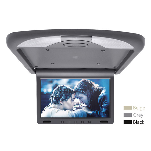 Car Video 10.1 Inch Car Roof Mounted TFT LCD Monitor 2-Way Video Input Flip Down Multimedia Video Ceiling Roof mount Display #1081