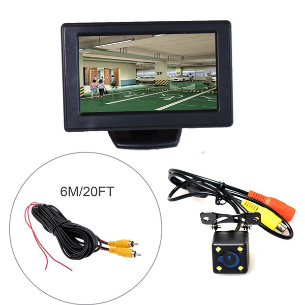 Car Automobile Parking Kit (4.3 inch LCD Monitor + HD Camera + 6M/20FT Cable) LED Night Vision