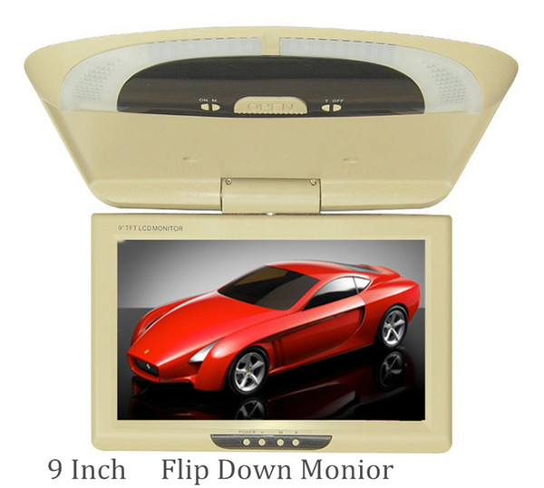 9 Inch LED Digital Screen Ceiling/Roof Mount/Flip Down/Overhead Monitor with Dual Video Input for Car/Bus Three Colors SH981