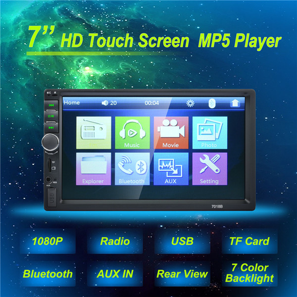 7'' Hight-Quality Autoradio 2 Din General Car Models LCD Touch Screen Car Radio Player Bluetooth Car DVR Audio Support Rear View Camera