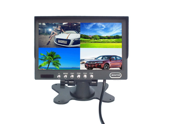 7INCH TFT LCD digital Screen Vehicle reverse car monitors with 4 video inputs and 4 images adjustable