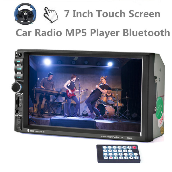 2 DIN 7 Inch Touch Screen Car Stereo MP5 Radio Player Bluetooth FM TF USB SD Support Steering Wheel Control CMO_21T