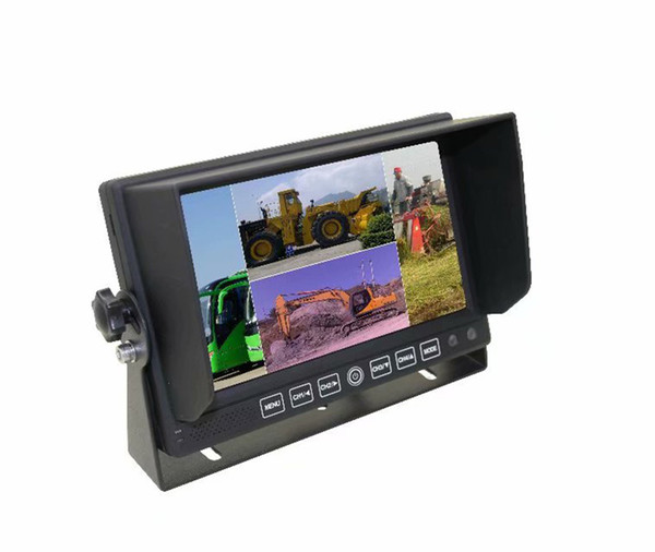 2018 New Free Shipping black color 7 inch Digital TFT Panel Rear View Quad Car Video Monitor