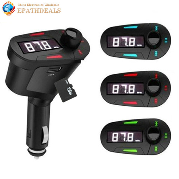 Auto Car Audio MP3 Music Player Wireless FM Transmitter Modulator Car Kit LCD Display USB SD MMC with Remote Control