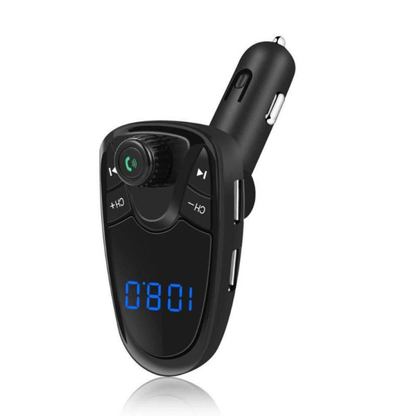 FM Transmitter Wireless Car Mp3 Player Handsfree Car Kit with 5V 2.1A Dual USB Charger LCD Display Automobile FM Modulator