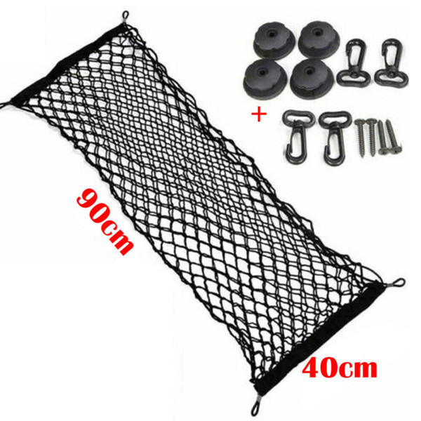 90*40cm Car-styling Boot String Mesh Elastic Nylon Rear Back Cargo Trunk Storage Organizer Luggage Net Holder Auto Accessory