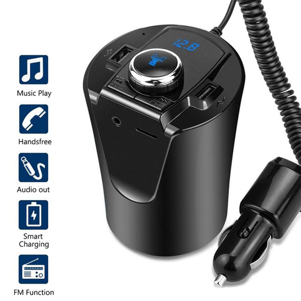 2022New Hot Selling Bluetooth4.2 Wireless FM Transmitter Cup Car Radio Adapter Handsfree USB Charger car accessories