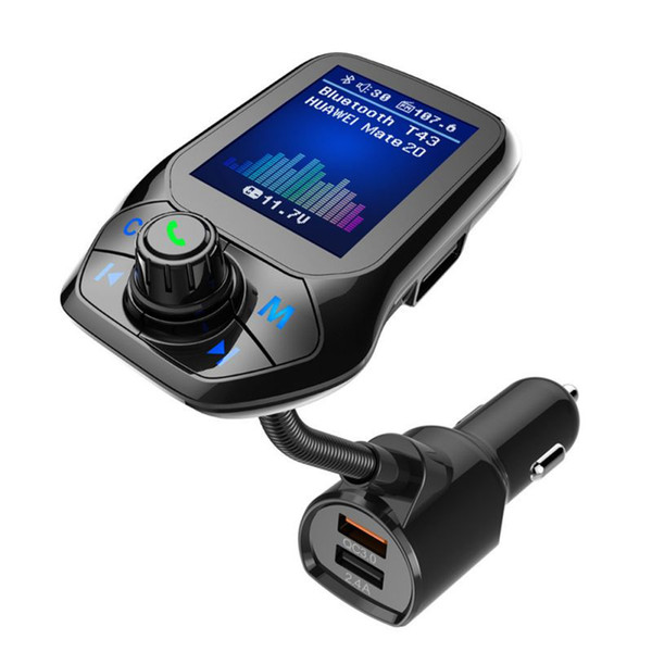 Color Screen Car Mp3 Music Player Bluetooth Receiver FM Transmitter Aux Audio Output Car Double USB Charger 2020