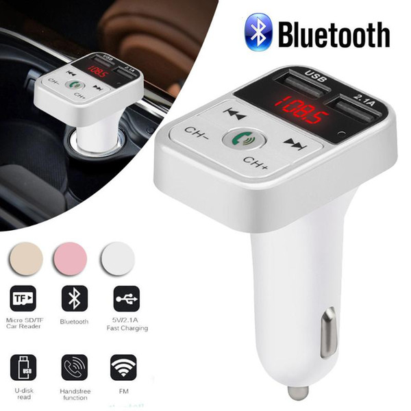 Car Kit Handsfree Wireless Bluetooth FM Transmitter LCD MP3 Player USB Charger aux bluetooth car accessories