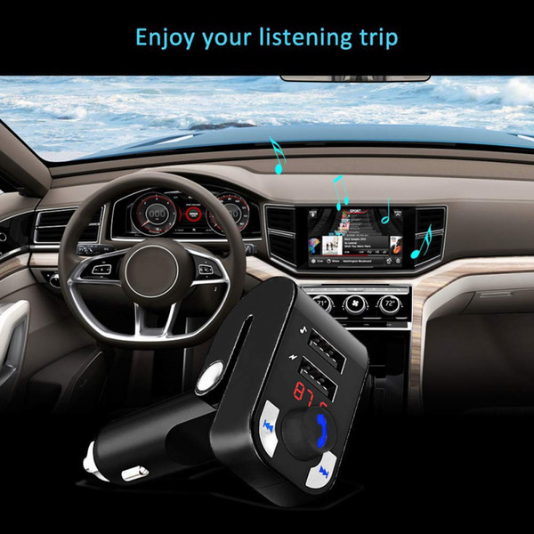 HK205 Bluetooth FM Transmitter European Regulation Transmitter Wireless Handsfree Audio Receiver Car ccessories