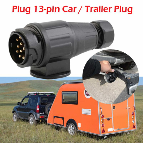 Plug 13-pin Car Caravan Towed Article To Connect New Materials 13 Pin European Socket #LR20