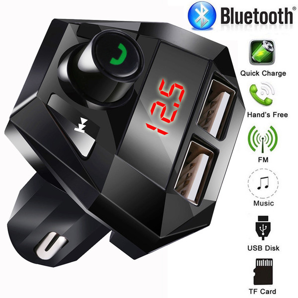 Fm Transmitter Bluetooth Car Car Kit Hands free Wireless Bluetooth FM Transmitter LCD MP3 Player USB Chargesr Modulator