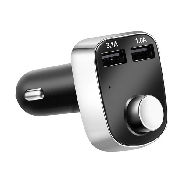 Car Bluetooth USB Charger MP3 Player Handsfree Car Kit FM Transmitter Dual USB Fast Charger Adapter #T