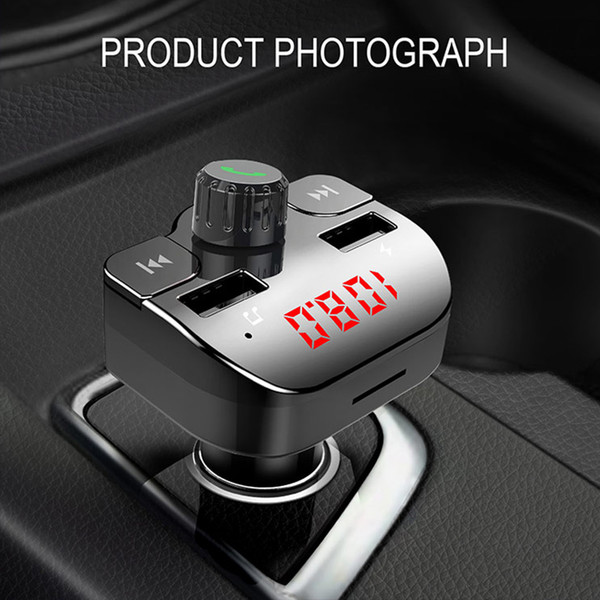 G-15 car Bluetooth handsfree kit wireless MP3 players FM transmitter dual USB read TF card LED display to detect battery voltage