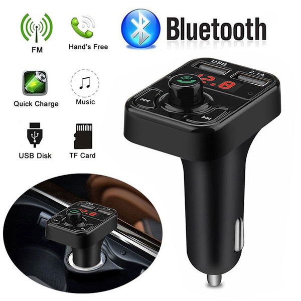 2022Wireless Radio Adapter Car FM Transmitter Universal Bluetooth FM Transmitter for Voltage Detection Drop Shipping