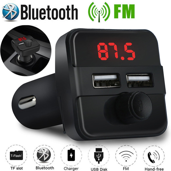 FM Transmitters Bluetooth Car Wireless Radio Adapter USB Charger Mp3 Music Player FM Modulator TF 12V 2.1A Bluetooth USB 2.0