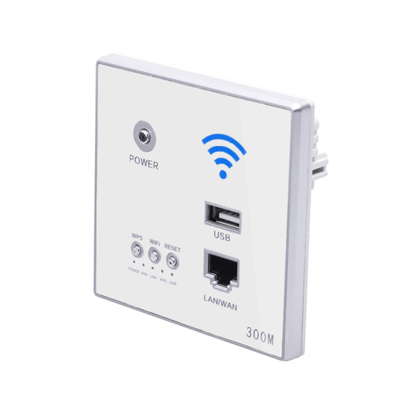 300Mbps Wall Router 110V/220V Power Ap Relay Smart Wireless Wifi Extender Wall Embedded 2.4Ghz Router Panel Usb Socke