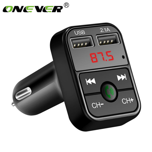 Onever Bluetooth FM Transmitter Car MP3 Audio Music Player Dual USB Radio Modulator Car Kit HandsFree With 5V 2.1A USB Charger