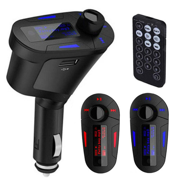 Car Auto LCD MP3 Audio Player Music Wireless Bluetooth FM Transmitter FM Modulator With Remote Control Support Memory Card