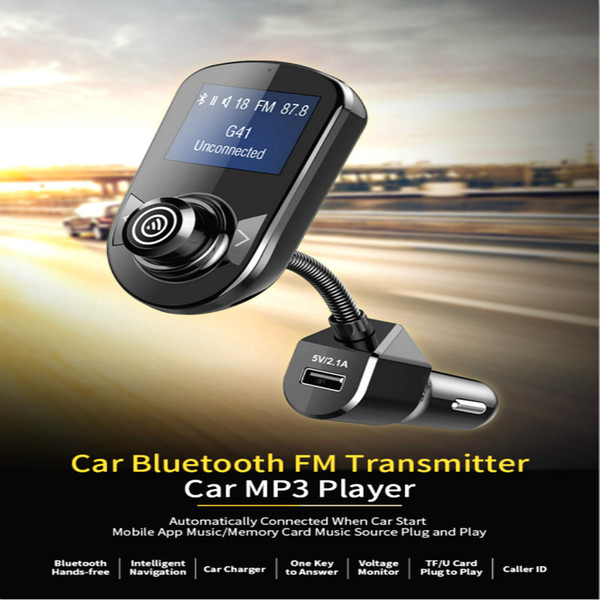 Bluetooth Hands-free FM Modulator Stereo Music Car MP3 Player Audio Cigarette Lighter FM Transmitter Support TF Car Accessories