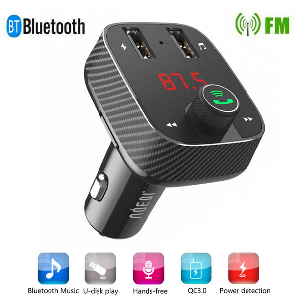 Car Bluetooth FM Transmitter Modulator Handsfree MP3 Player Car USB Charger Cigarette Lighter Support Folder Switching