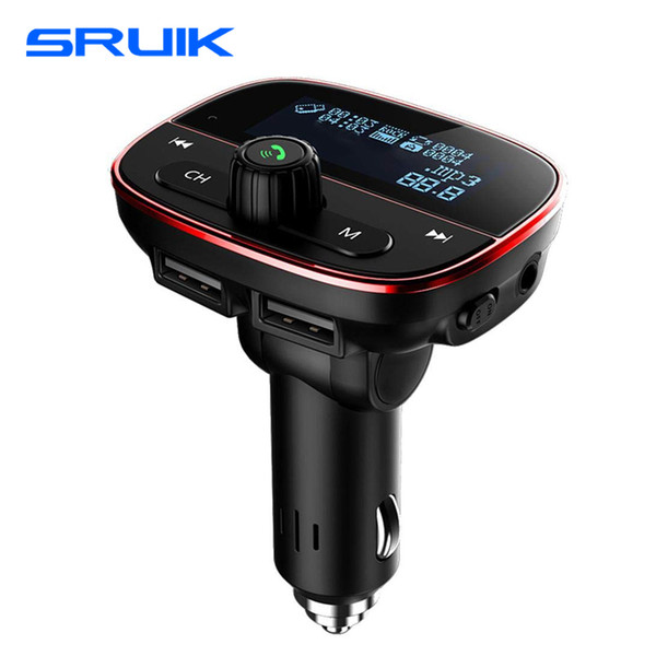 Car MP3 Player Transmitter 1.77-inch LCD Bluetooth FM Transmitter Hands-Free Voltmeter Car Kit TF Card AUX USB Audio Adapter