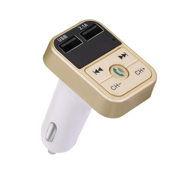 Handsfree FM Transmitter Modulator Bluetooth Car Kit Wireless Bluetooth Dual USB Adapter MP3 Player Car Accessories #H