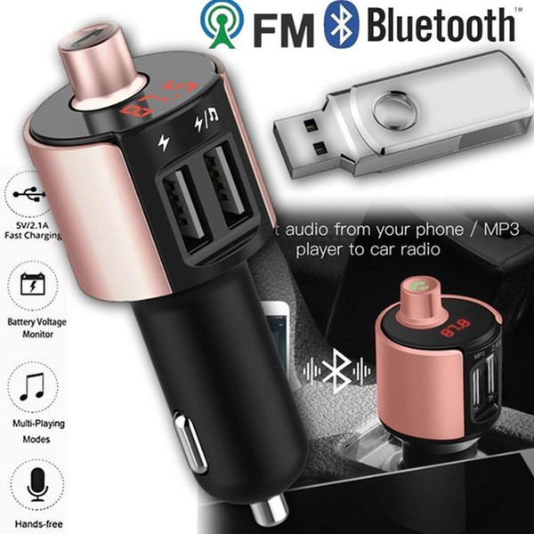 Wireless Bluetooth FM Transmitter Modulator Car Radio Adapter Car MP3 Player 3.4A Dual USB Handsfree Kit