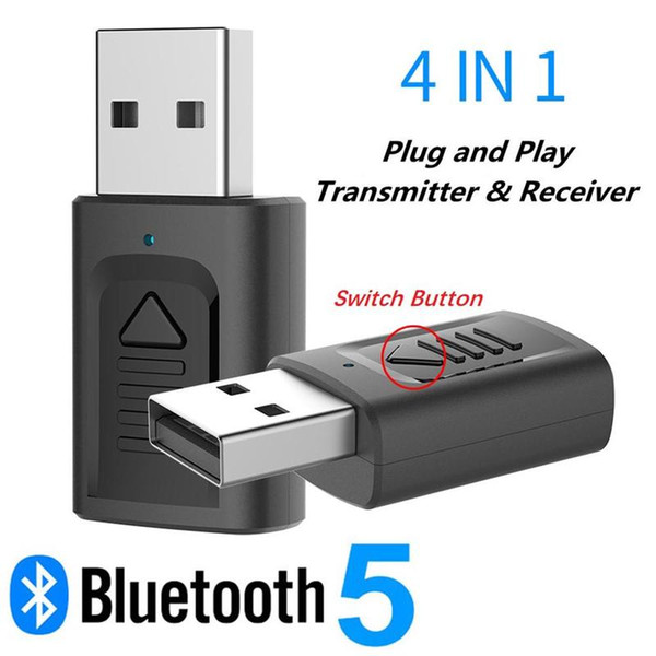 Bluetooth 5.0 Audio Transmitter Receiver 4in1 Usb Bluetooth AUX TV PC Transmitter Music Audio Receiver Car Kit Wireless Adapter