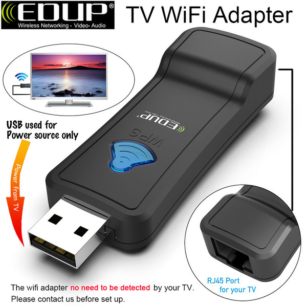 EDUP 300Mbps USB Wireless WIFI 2.4GHz Wi-Fi Signal Range Extender with Lan Port for Smart TV/player/TV Box