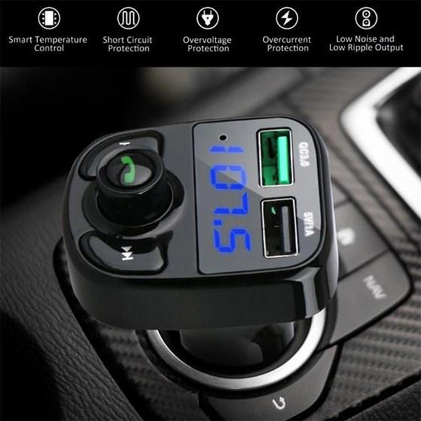 FM Transmitter Modulator for Bluetooth Car Hands Free Car Kit MP3 Audio Player accessories cigarette lighter power supply