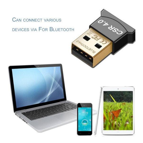 USB 2.0 CSR 4.0 Dongle Adapter Drive-free Plug and Play Portable Wireless HD Stereo Audio Receiver for PC Laptop