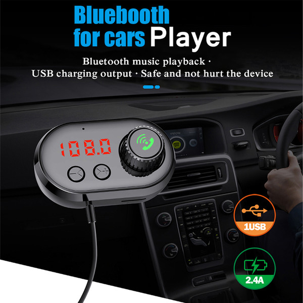 Free Shipping Bluetooth 5.0 Car Kit 2.1A USB Charger FM transmitter Wireless Audio Receiver LCD Digital Voltage Display
