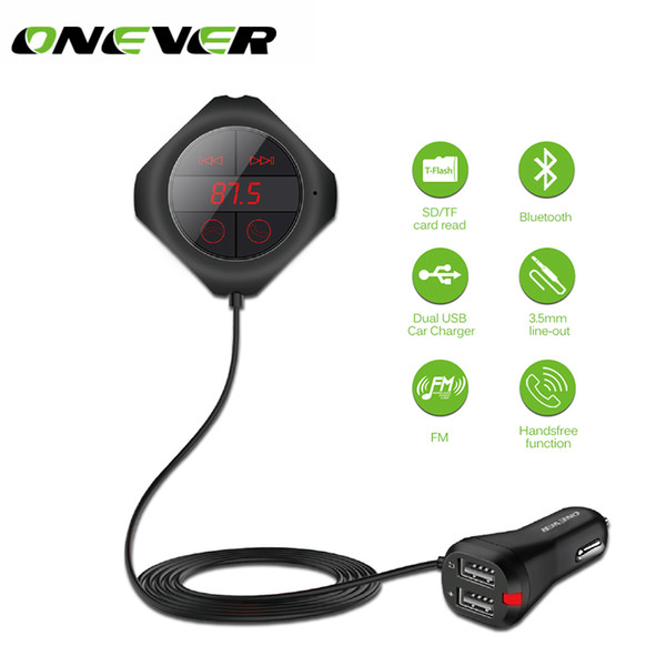 Bluetooth Car Kit Wireless FM Transmitter Radio Adapter FM Modulator Handsfree Music Mp3 Usb Player Audio DC 12V-24V