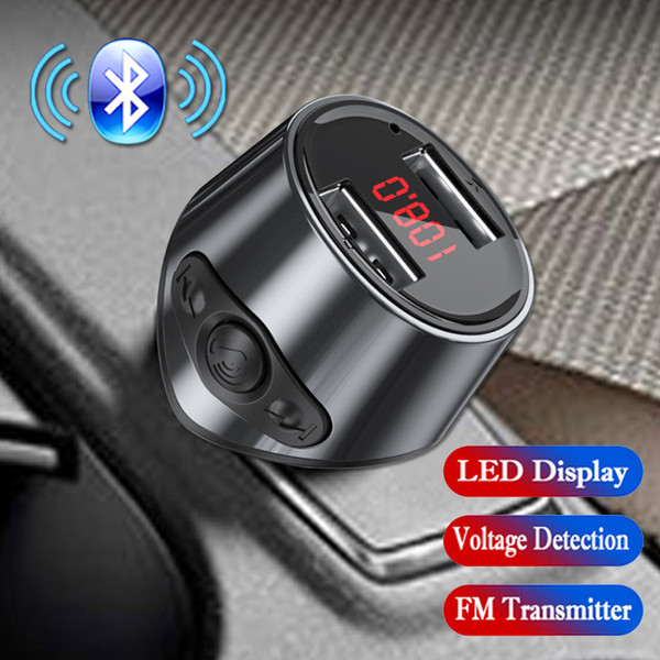 JINSERTA 2022Bluetooth 5.0 Fm Transmitter Car Kit Handsfree Wireless Auto MP3 Player USB Charger Radio Modulator