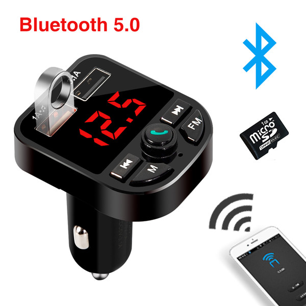 Handsfree Wireless FM Transmitters Bluetooth 5.0 LCD 3.1A Charger USB Car MP3 Players Bluetooth 5.0 FM Transmitters Dropshipping