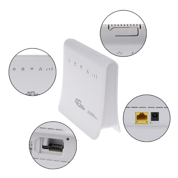 Unlocked 300Mbps 4G LTE CPE Mobile WiFi Wireless Router With LAN Port SIM Slot Wifi Router