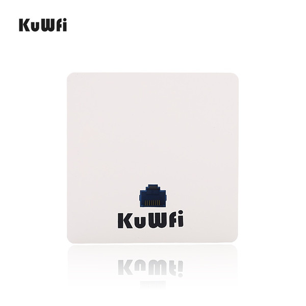 KuWFi Wireless Access Point,300Mbps Indoor In-wall AP provide WIFI coverage Compliant with PoE 802.3af