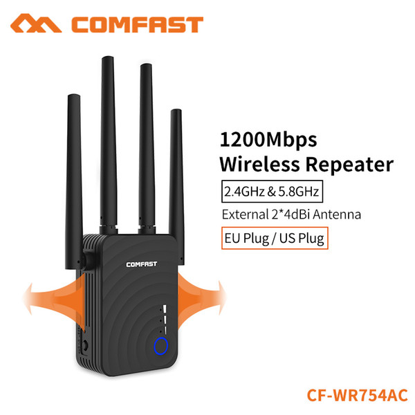 COMFAST 1200Mbps Home Wireless Extender Router Wifi 5Ghz Long Wifi Range Extender 4*2dbi Antenna CF-WR754AC