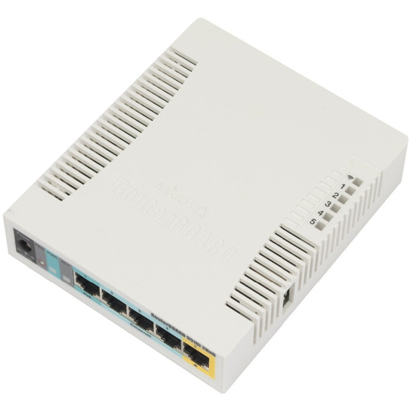 RB951Ui-2HnD 5-Port Wireless Router 1000mW 300M Wifi RouterOS 2*2 MIMO 2.5dbi WI-FI 1*POE In, 5*POE Out