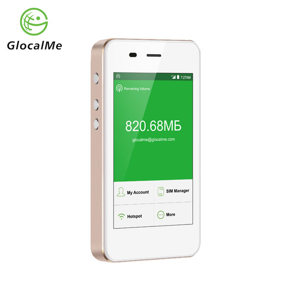 GlocalMe 4G WiFi Router Free Roaming Fast Network Portable Hotspot with Power Bank MiFi Dual Sim Card Slot